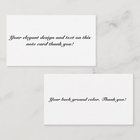 Enkel Notitiekaartje (Voorkant / Achterkant)