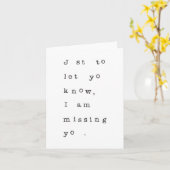 Enkel om u te laten het weten, mis ik u kaard kaart (Gele Bloem)