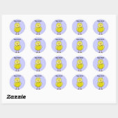 Enkel Pasen Kuiken Ronde Sticker (Vel)