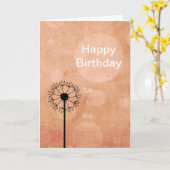 Enkel Peachy Kaart (Gele Bloem)