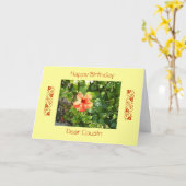 Enkel peachy kaart (Gele Bloem)