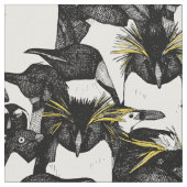 enkel pinguïns zwart wit geel stof (Close Up)