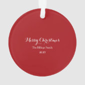 Enkel Poinsettia-ontwerp Ornament (achterkant)