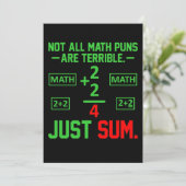 Enkel sum Wiskunde docent wiskunde Wiskunde studen Bedankkaart (Staand voorkant)