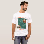 Enkel T-shirt, Vit T Shirts Marsvin Guinea pig (Voorkant volledig)