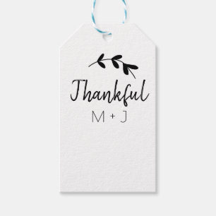 Enkel thank you koppel name text date cus cadeaulabel