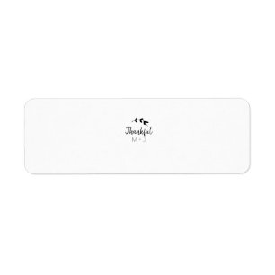 Enkel thank you koppel name text date cus etiket