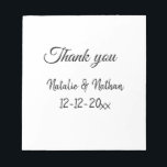 Enkel thank you koppel name text date cus notitieblok<br><div class="desc">Ontwerp</div>