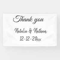 Enkel thank you koppel name text date cus