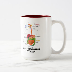 Enkel Tonend u Mijn Ingewanden (Zwarte Doopvont Tweekleurige Koffiemok
