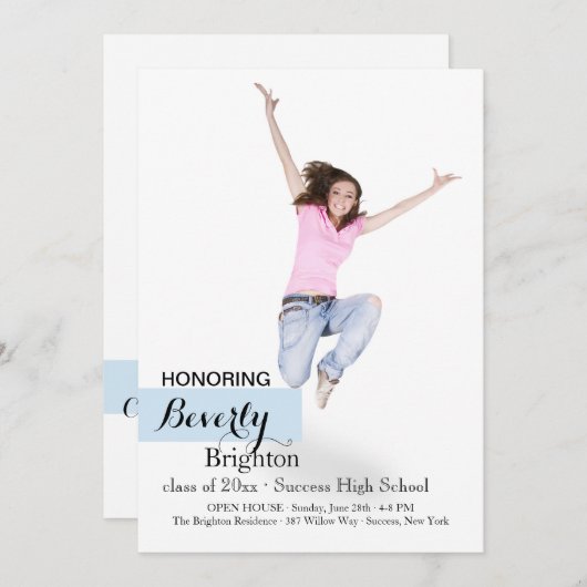 Enkel uw Uitnodiging van het Afstuderen van de Fot (Voorkant / Achterkant)