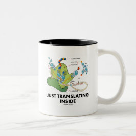 Enkel vertalen binnen (eiwitsynthese) tweekleurige koffiemok