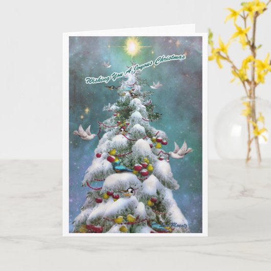 'Enkel voor de vogelkerst' Kaart (Gele Bloem)