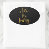 Enkel voor gouden prijsopgave AA NA 12 stappen her Ovale Sticker (Tas)