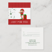 Enkel voor je Elf-kerstkaartencertificaat Kortingskaartje (Voorkant / Achterkant)