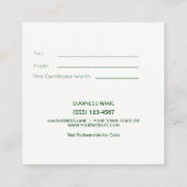 Enkel voor je Elf-kerstkaartencertificaat Kortingskaartje (Achterkant)