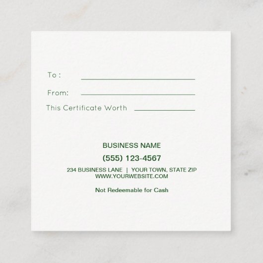 Enkel voor je Elf-kerstkaartencertificaat Kortingskaartje (Achterkant)