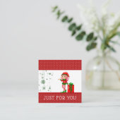 Enkel voor je Elf-kerstkaartencertificaat Kortingskaartje (Staand voorkant)