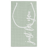 Enkel voor jou Sage Green Polka Dot Klein Cadeauzakje (Achterkant)