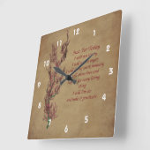 Enkel voor vandaag het bloeien Inspirerend Vierkante Klok (Hoek)