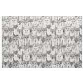 enkel vossen zwart wit stof (Fat Quarter)