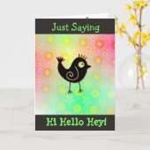 Enkel Zeggend hallo & leuke de vogelkaart van Kaart (Gele Bloem)