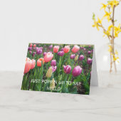 ENKEL ZEGT POPPIN TOT HALLO! Blanco Kaart (Gele Bloem)