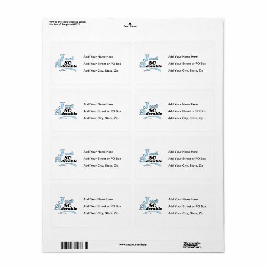 Enkel zo Schattig Etiket (Full Sheet)