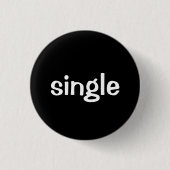 Enkel Zwart en Wit Eenvoudig Ronde Button 3,2 Cm (Voorkant)