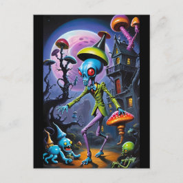 Enkelbijter in Shroom Town Fantasie Briefkaart