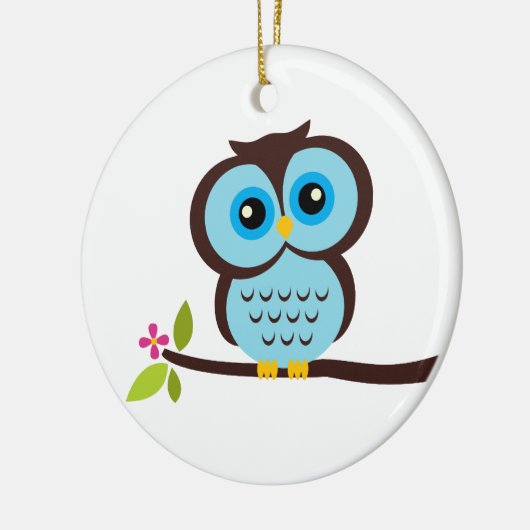 Enkelblauw Keramisch Ornament (Links)