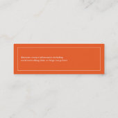 Enkelbloesem in Oranje Visitekaartje (Achterkant)