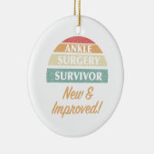 Enkelchirurgie overlevende Humor Keramisch Ornament (Rechts)