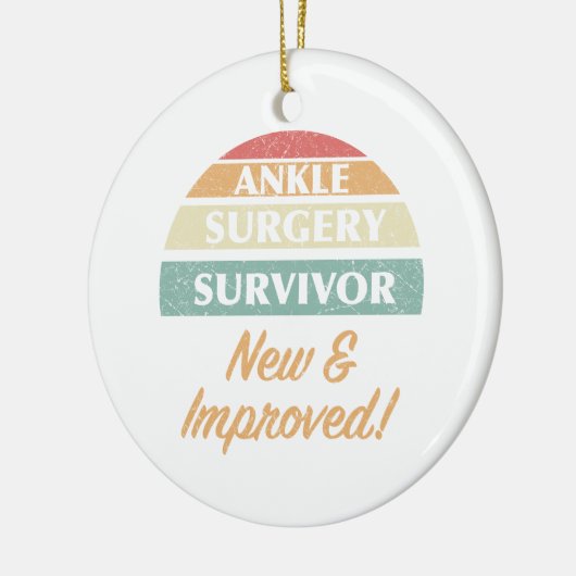 Enkelchirurgie overlevende Humor Keramisch Ornament (Links)