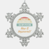 Enkelchirurgie overlevende Humor Tin Sneeuwvlok Ornament (Voorkant)