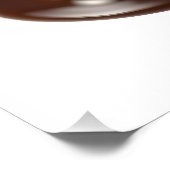 Enkele aardbei halverwege gedompeld in chocolade perfect poster (Hoek)