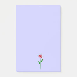 Enkele Art Deco Rode Roos Groene Bladeren en Steel Post-it® Notes