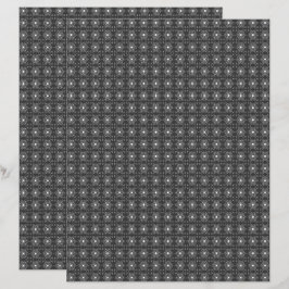 Enkele B&W Med. tegel 2-zijdig scrapbookpapier pag