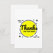 Enkele bedankkaart. Hartelijk dank voor de bestelk Bedankkaart (Voorkant / Achterkant)