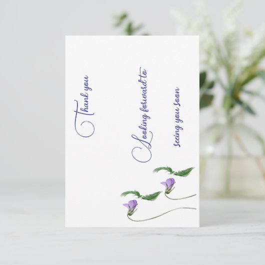 Enkele bedankkaarten bedankkaart (Staand voorkant)