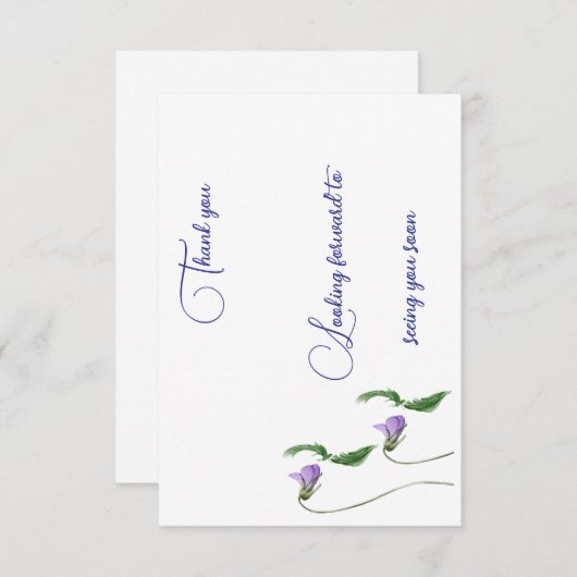 Enkele bedankkaarten bedankkaart (Voorkant / Achterkant)