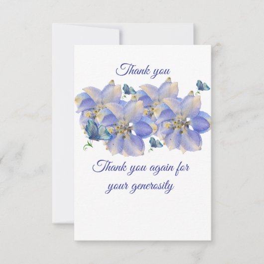 Enkele bedankkaarten bedankkaart (Voorkant)