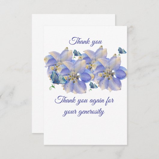 Enkele bedankkaarten bedankkaart (Voorkant / Achterkant)