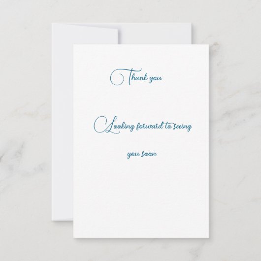 Enkele bedankkaarten bedankkaart (Achterkant)