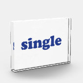 " enkele " blauwe letters , helder fotoblokken (Links)