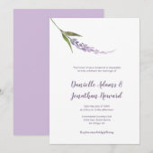 Enkele bloemstengel Paarse lavendel groen Kaart (Voorkant / Achterkant)