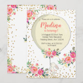 Enkele Bunny Paaslente verjaardagsuitnodigingen Kaart (Voorkant / Achterkant)