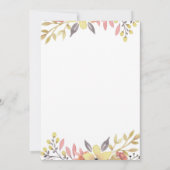 Enkele Bunny Pink eerste verjaardag uitnodiging (Achterkant)