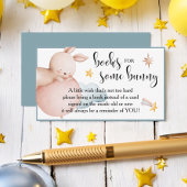 Enkele Bunny Shooting Star-boeken voor Baby shower Informatiekaartje