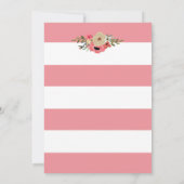 Enkele Bunny Verjaardag Pasen Uitnodiging Pink (Achterkant)